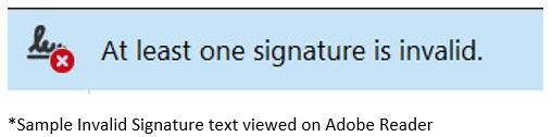 At least one signature is invalid