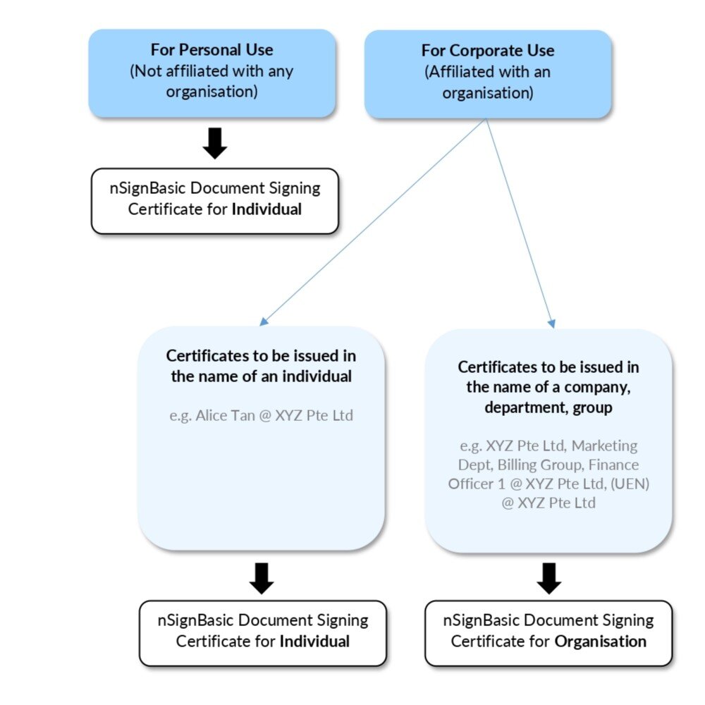 Which type of nSignBasic certificate flowchart