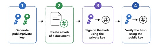 digital signature 4 steps