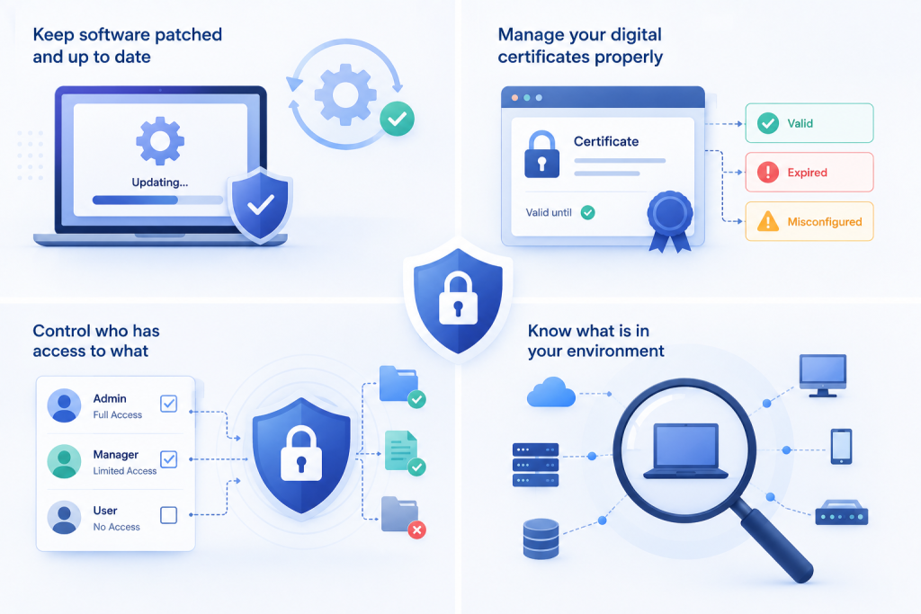 Four-Part Digital Security Best Practices Infographic
